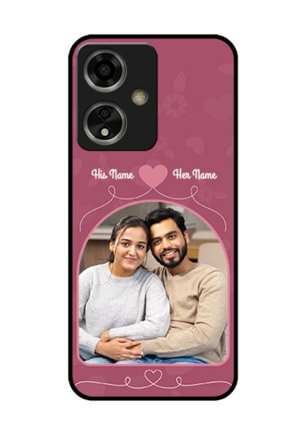 Oppo A59 5G Custom Glass Phone Case - Love Floral Design