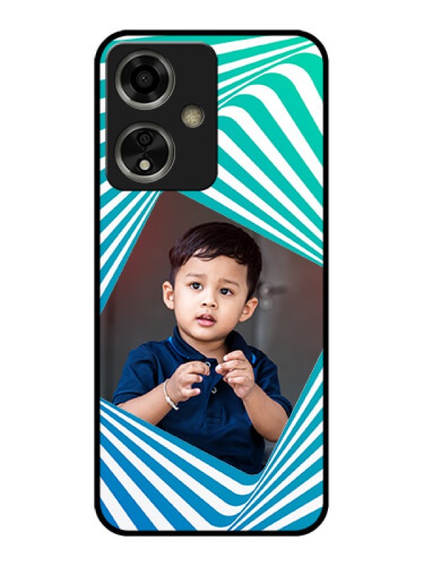 Custom Oppo A59 5G Custom Glass Phone Case - Abstract Spiral Design