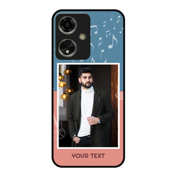 Oppo A59 5G Custom Glass Phone Case - With Color Musical Note Design