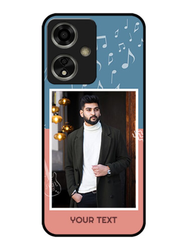 Custom Oppo A59 5G Custom Glass Phone Case - With Color Musical Note Design