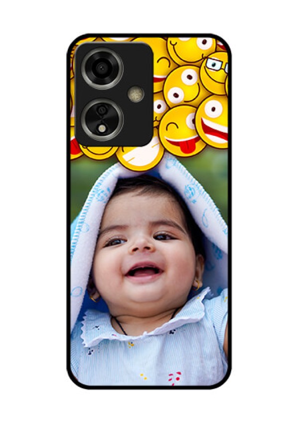 Oppo A59 5G Custom Glass Phone Case - With Smiley Emoji Design