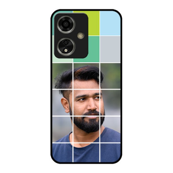Oppo A59 5G Custom Glass Phone Case - With White Box Pattern Oppo A59 5G Custom Glass Phone Case - With White Box Pattern
