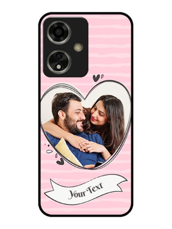 Custom Oppo A59 5G Custom Glass Phone Case - Vintage Heart Design