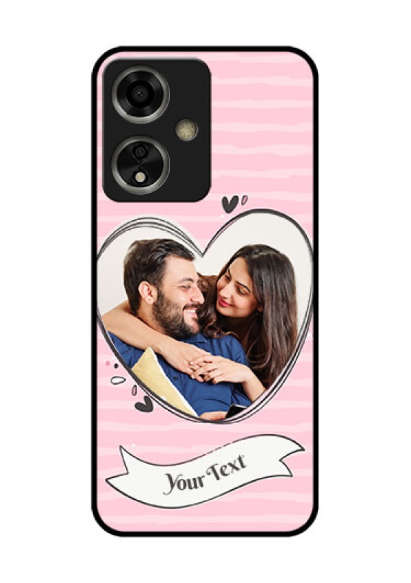 Oppo A59 5G Custom Glass Phone Case - Vintage Heart Design