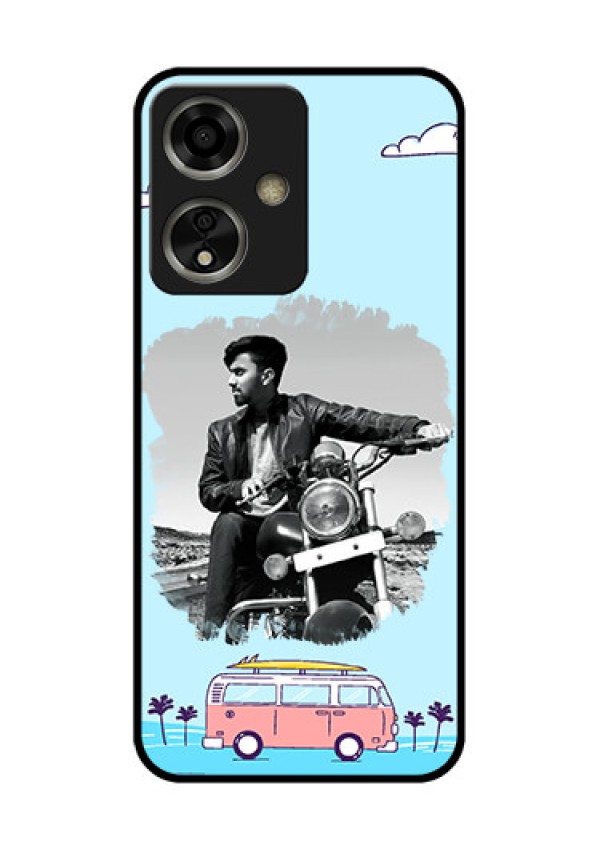 Oppo A59 5G Custom Glass Phone Case - Travel & Adventure Design