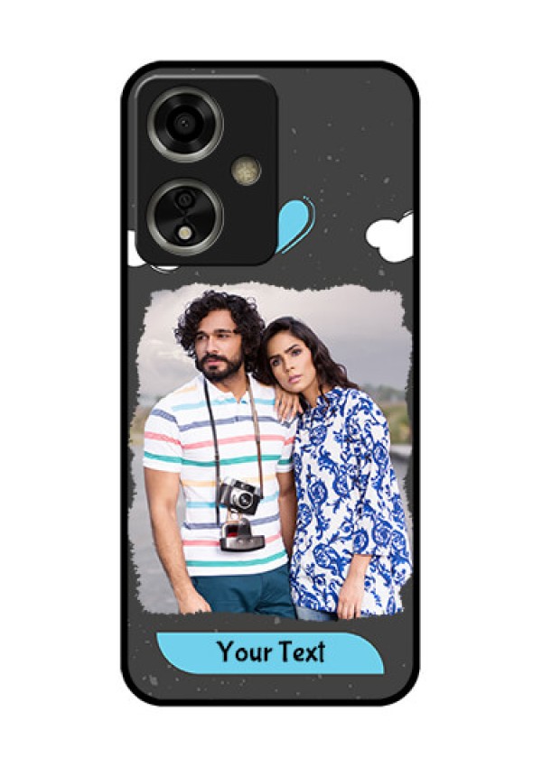 Oppo A59 5G Custom Glass Phone Case - Splashes With Love Doodles Design