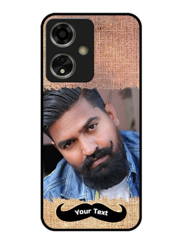 Custom Oppo A59 5G Custom Glass Phone Case - With Texture Design