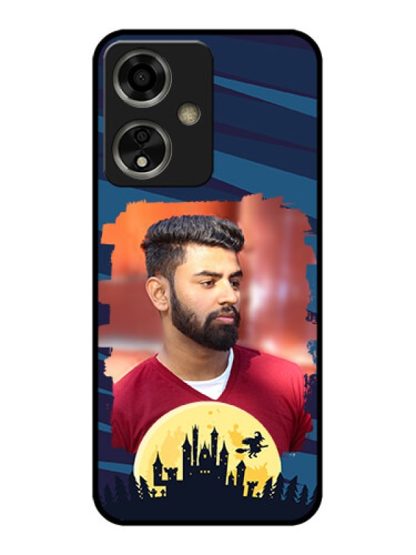 Custom Oppo A59 5G Custom Glass Phone Case - Halloween Witch Design