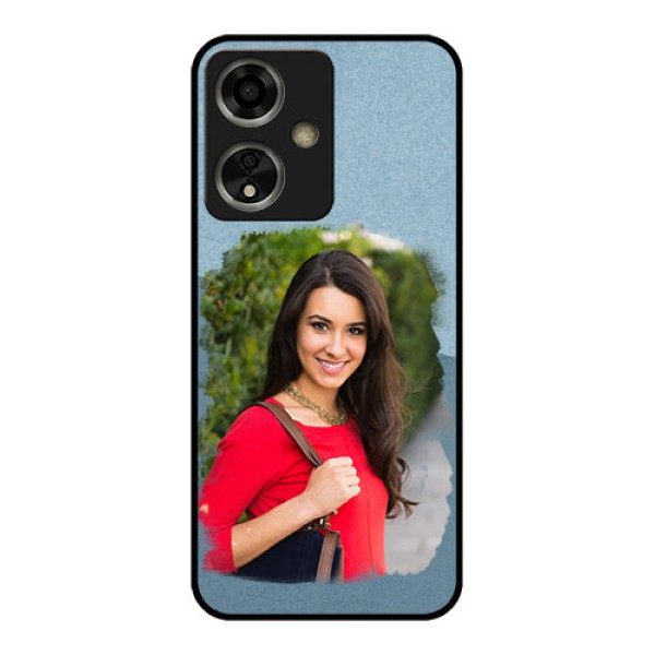 Oppo A59 5G Custom Glass Phone Case - Grunge Line Art Design