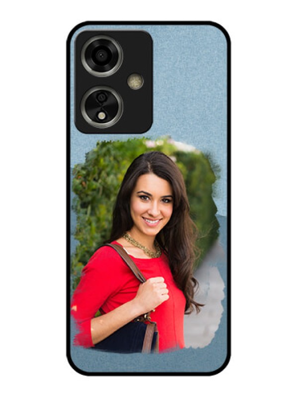 Custom Oppo A59 5G Custom Glass Phone Case - Grunge Line Art Design