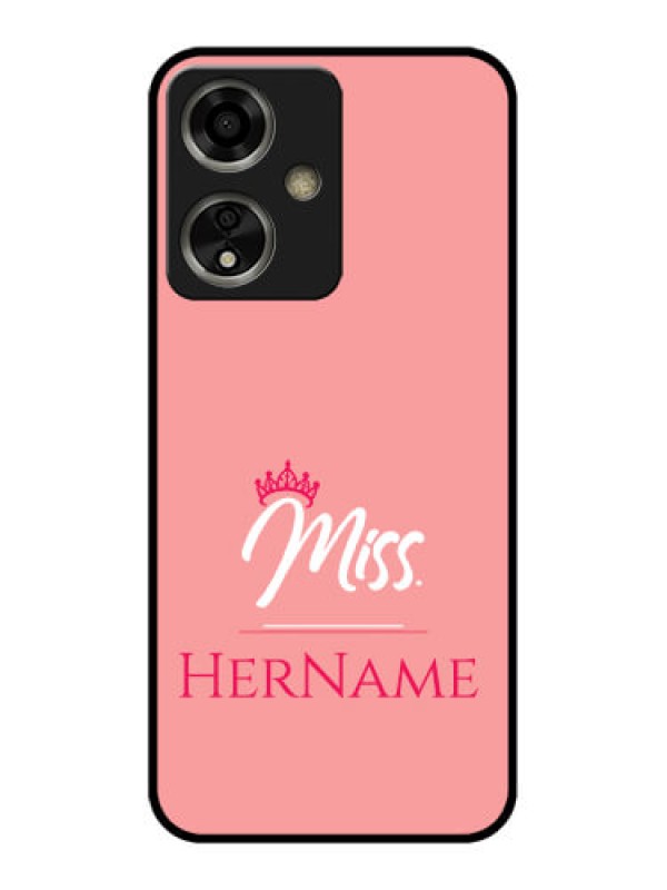 Custom Oppo A59 5G Custom Glass Phone Case - Mrs With Name Design