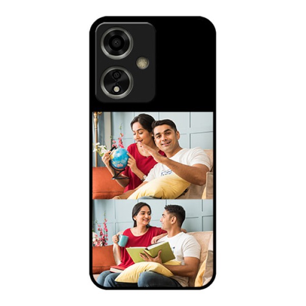 Oppo A59 5G Custom Glass Phone Case - 2 Images Design