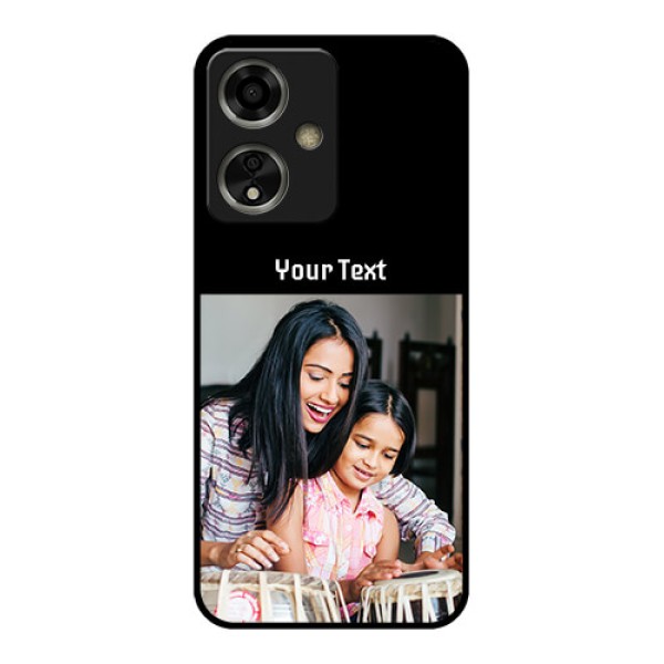 Oppo A59 5G Custom Glass Phone Case - Photo With Name Design