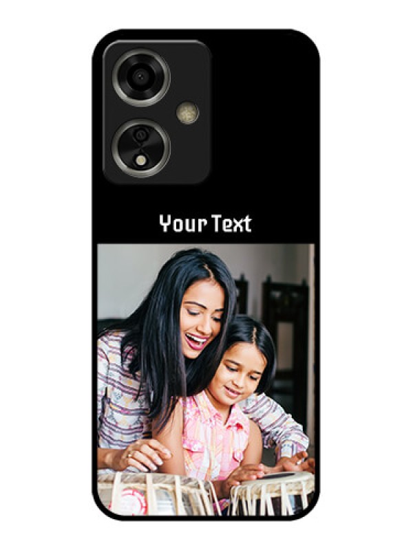 Custom Oppo A59 5G Custom Glass Phone Case - Photo With Name Design