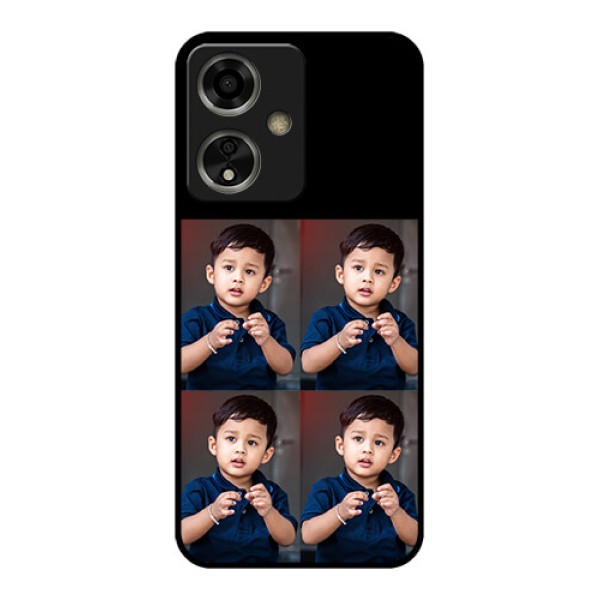 Oppo A59 5G Custom Glass Phone Case - 4 Image Holder Design
