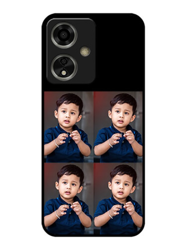 Custom Oppo A59 5G Custom Glass Phone Case - 4 Image Holder Design