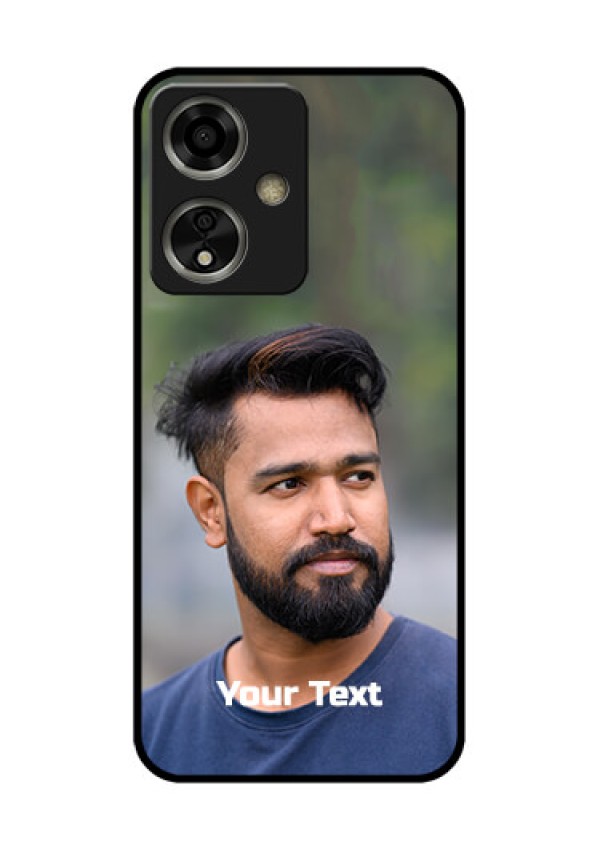 Oppo A59 5G Custom Glass Phone Case - Photo With Text Design