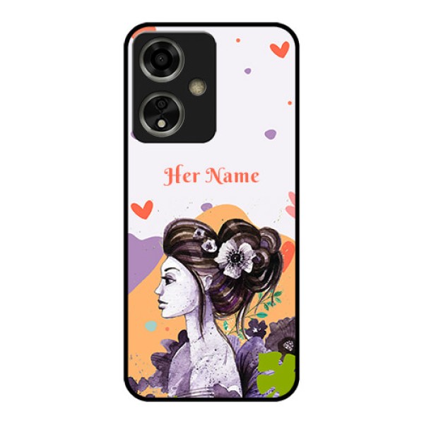 Oppo A59 5G Custom Glass Phone Case - Woman And Nature Design