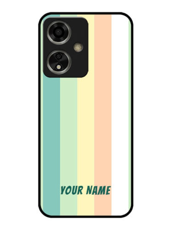 Custom Oppo A59 5G Custom Glass Phone Case - Multi - Colour Stripes Design