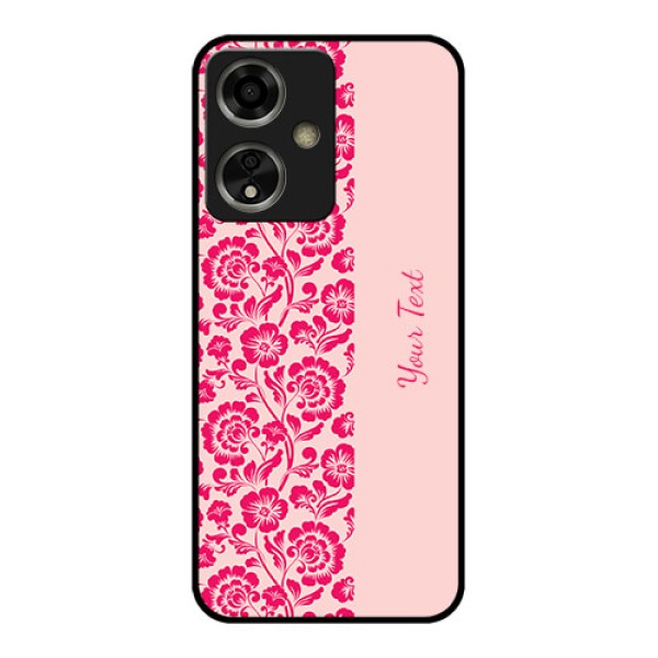 Oppo A59 5G Custom Glass Phone Case - Attractive Floral Pattern Design