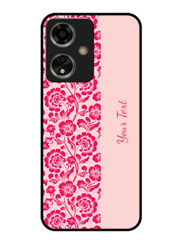 Custom Oppo A59 5G Custom Glass Phone Case - Attractive Floral Pattern Design