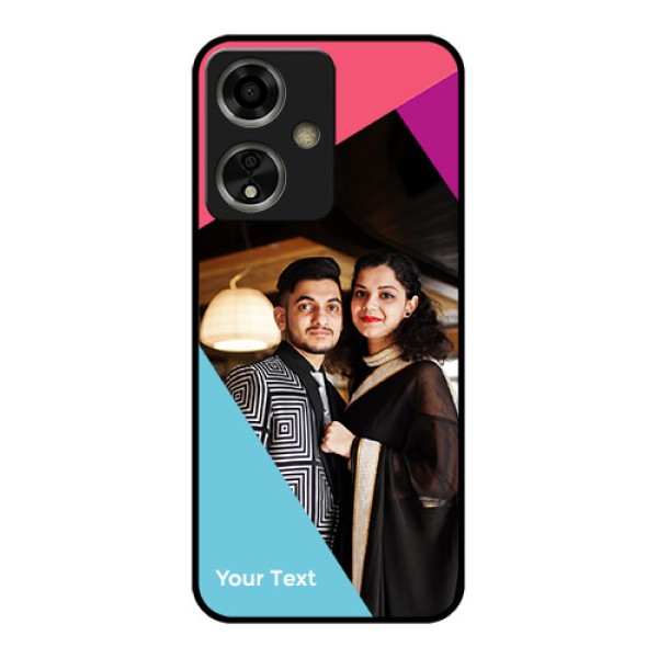 Oppo A59 5G Custom Glass Phone Case - Stacked Triple Colour Design