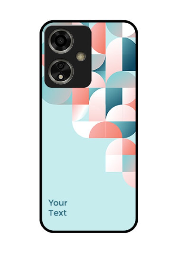 Oppo A59 5G Custom Glass Phone Case - Stylish Semi - Circle Pattern Design