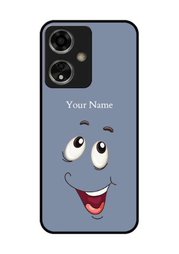 Oppo A59 5G Custom Glass Phone Case - Laughing Cartoon Face Design