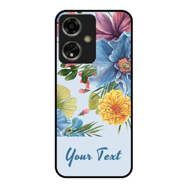 Oppo A59 5G Custom Glass Phone Case - Stunning Watercolored Flowers Painting Design Oppo A59 5G Custom Glass Phone Case - Stunning Watercolored Flowers Painting Design