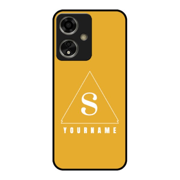 Oppo A59 5G Custom Glass Phone Case - Simple Triangle Design Oppo A59 5G Custom Glass Phone Case - Simple Triangle Design