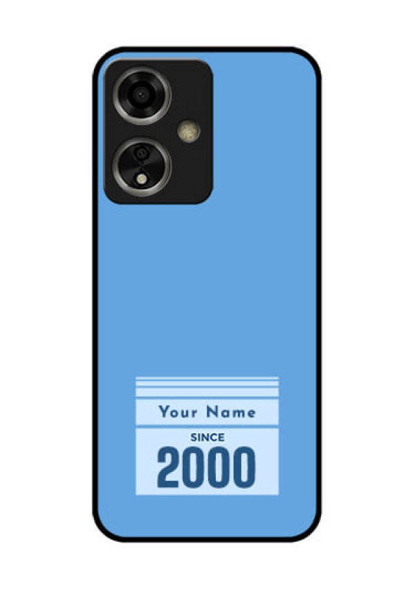 Oppo A59 5G Custom Glass Phone Case - Custom Year Of Birth Design