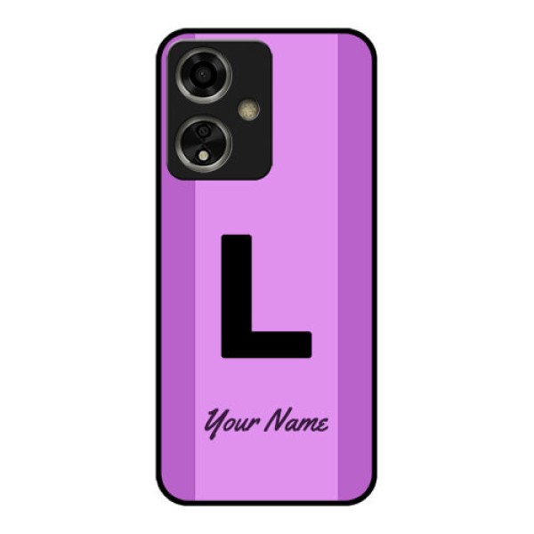 Oppo A59 5G Custom Glass Phone Case - Tricolor Custom Text Design
