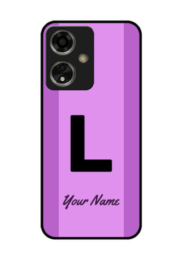 Oppo A59 5G Custom Glass Phone Case - Tricolor Custom Text Design