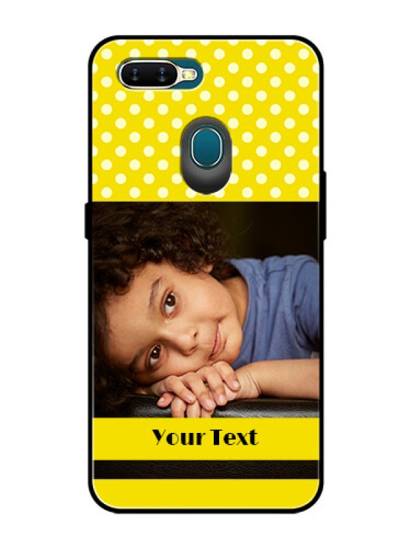 Custom Oppo A5s Custom Glass Phone Case  - Bright Yellow Case Design