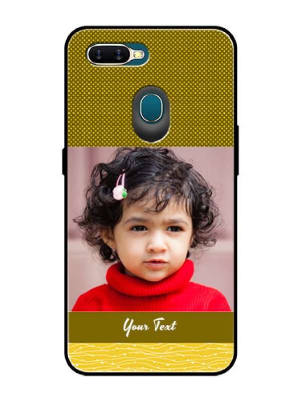 Custom Oppo A5s Custom Glass Phone Case  - Simple Green Color Design