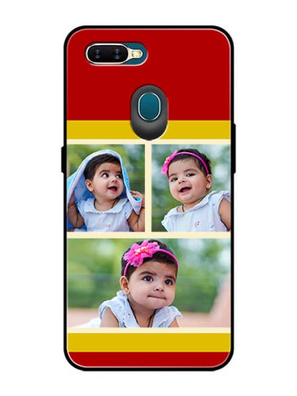 Custom Oppo A5s Custom Glass Mobile Case  - Multiple Pic Upload Design