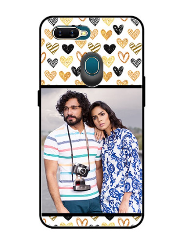 Custom Oppo A5s Photo Printing on Glass Case  - Love Symbol Design