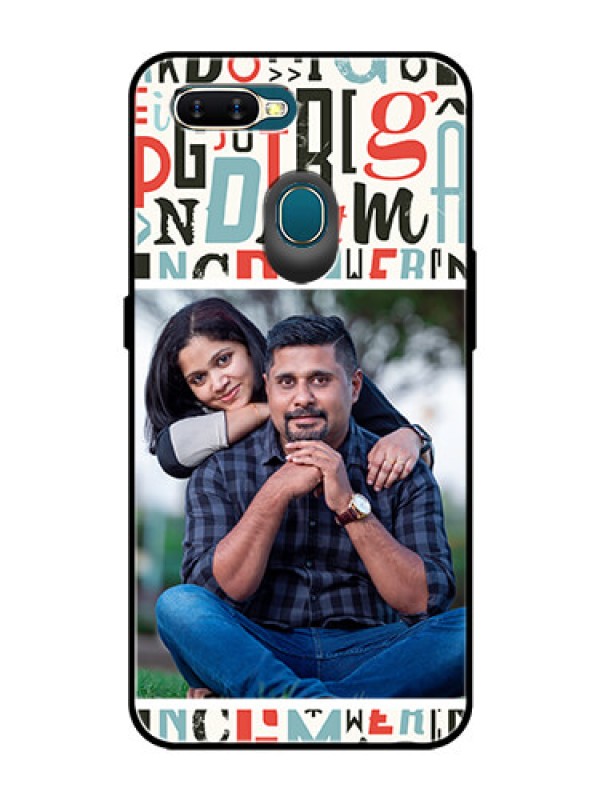 Custom Oppo A5s Personalized Glass Phone Case  - Alphabet Design