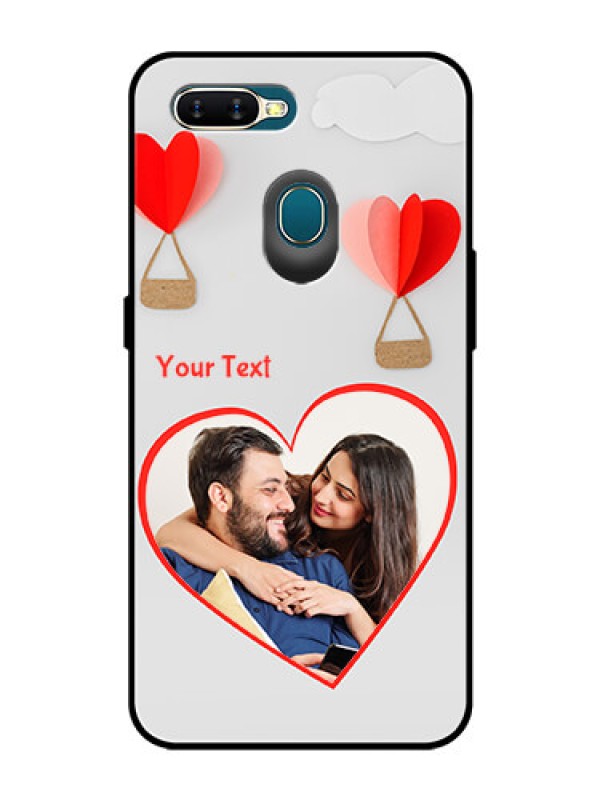 Custom Oppo A5s Custom Glass Mobile Case  - Parachute Love Design
