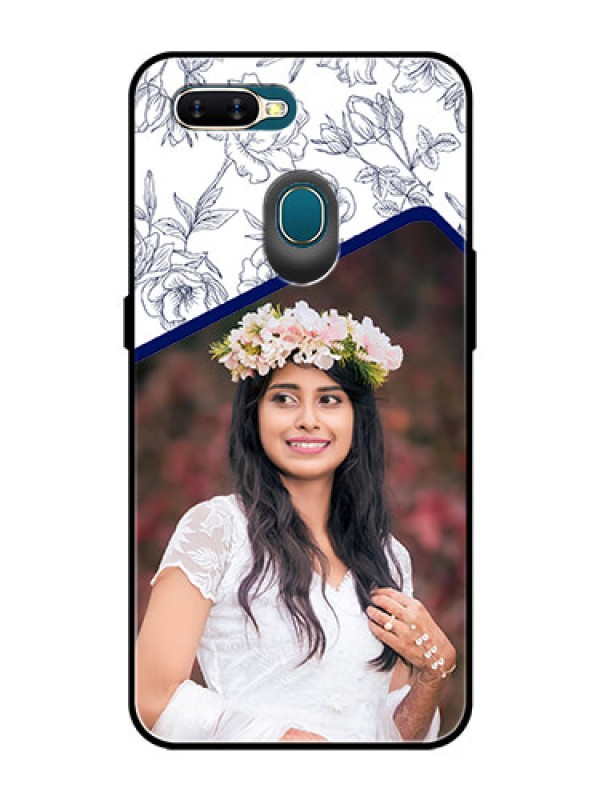 Custom Oppo A5s Personalized Glass Phone Case  - Premium Floral Design
