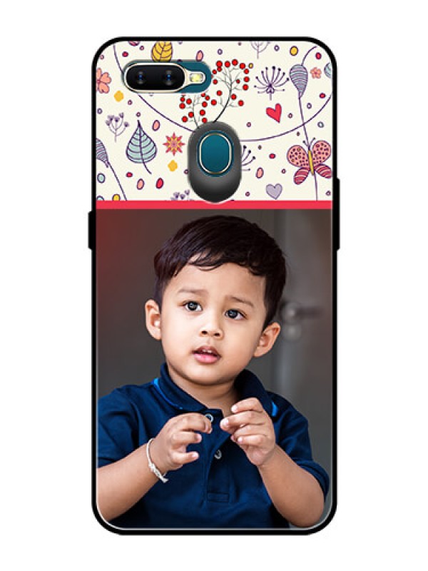 Custom Oppo A5s Custom Glass Mobile Case  - Premium Floral Design