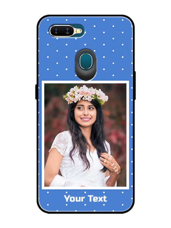 Custom Oppo A5s Photo Printing on Glass Case  - Polka dots design