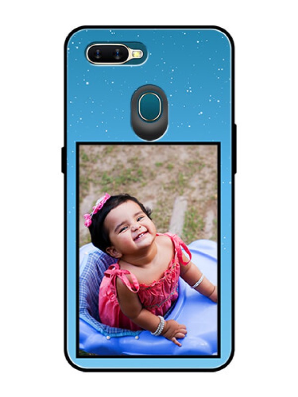 Custom Oppo A5s Custom Glass Mobile Case  - Wave Pattern Colorful Design