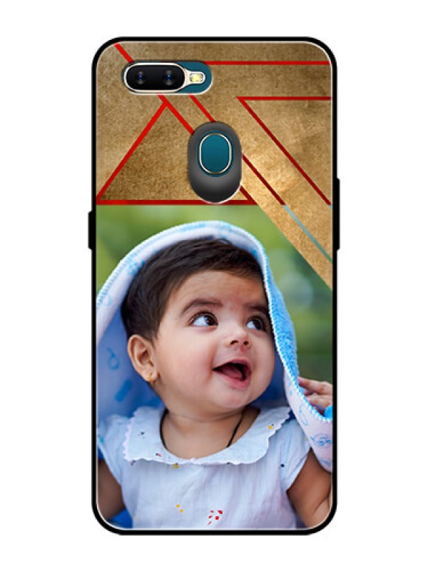 Custom Oppo A5s Personalized Glass Phone Case  - Gradient Abstract Texture Design