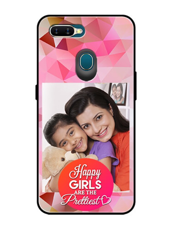 Custom Oppo A5s Photo Printing on Glass Case  - Abstract Triangle Design