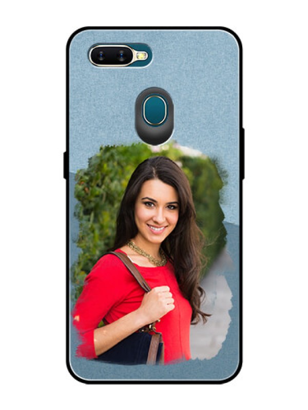 Custom Oppo A5s Custom Glass Mobile Case  - Grunge Line Art Design