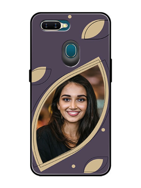 Custom Oppo A5s Custom Glass Mobile Case - Falling Leaf Design