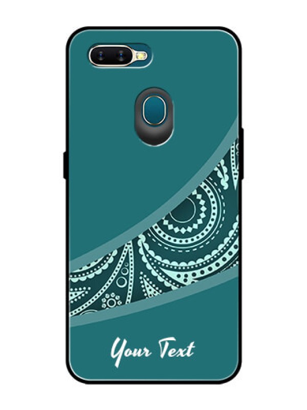 Custom Oppo A5s Photo Printing on Glass Case - semi visible floral Design