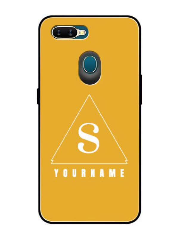 Custom Oppo A5s Personalized Glass Phone Case - simple triangle Design