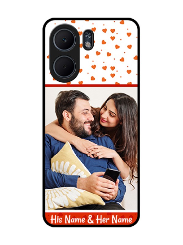 Custom Oppo A5x 4G Custom Glass Phone Case - Orange Love Symbol Design